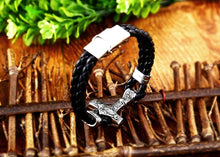 Load image into Gallery viewer, Viking Thor's Hammer Mjolnir Bracelet
