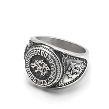 Load image into Gallery viewer, Viking odin's wolf rune Vintage Ring