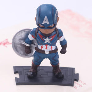 6pcs/set Marvel Avengers : Infinity War Thanos Ironman Spiderman Captain American Hulk Black Panther Figure Model Toys