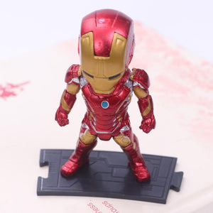 6pcs/set Marvel Avengers : Infinity War Thanos Ironman Spiderman Captain American Hulk Black Panther Figure Model Toys