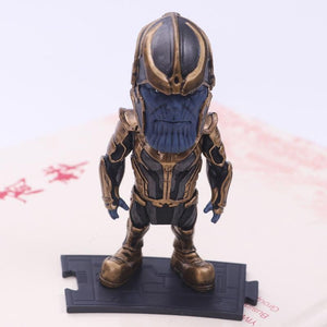 6pcs/set Marvel Avengers : Infinity War Thanos Ironman Spiderman Captain American Hulk Black Panther Figure Model Toys