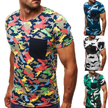 Load image into Gallery viewer, Summer Camo Muscle Tee Army Men&#39;s T Shirts Slim Fit Cotton Short Sleeve Tactical Combat TShirt Military Camouflage Camp Tops