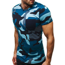 Load image into Gallery viewer, Summer Camo Muscle Tee Army Men&#39;s T Shirts Slim Fit Cotton Short Sleeve Tactical Combat TShirt Military Camouflage Camp Tops