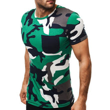 Load image into Gallery viewer, Summer Camo Muscle Tee Army Men&#39;s T Shirts Slim Fit Cotton Short Sleeve Tactical Combat TShirt Military Camouflage Camp Tops