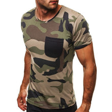 Load image into Gallery viewer, Summer Camo Muscle Tee Army Men&#39;s T Shirts Slim Fit Cotton Short Sleeve Tactical Combat TShirt Military Camouflage Camp Tops