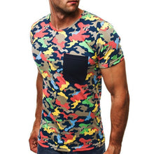 Load image into Gallery viewer, Summer Camo Muscle Tee Army Men&#39;s T Shirts Slim Fit Cotton Short Sleeve Tactical Combat TShirt Military Camouflage Camp Tops