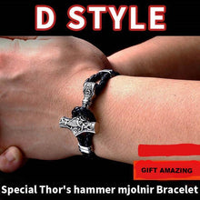 Load image into Gallery viewer, Viking Thor's Hammer Mjolnir Bracelet