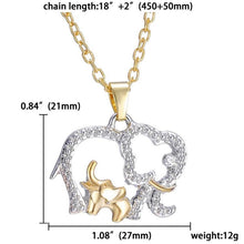 Load image into Gallery viewer, Double Elephant Necklaces For Women 2019 New Fashion Style Mama Bm aby Pendants Women Female Jewelry MoGifts