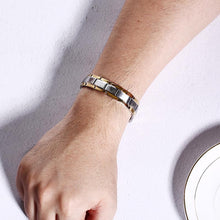 Load image into Gallery viewer, Men's Double Row Magnets Energy Bracelet Magnetic Healing Watch Bands Bracelets Bangles with Viking Charm