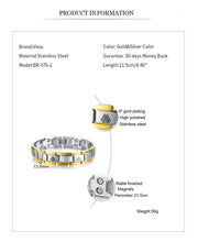 Load image into Gallery viewer, Men's Double Row Magnets Energy Bracelet Magnetic Healing Watch Bands Bracelets Bangles with Viking Charm