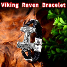 Load image into Gallery viewer, Viking Thor's Hammer Mjolnir Bracelet