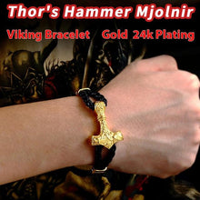 Load image into Gallery viewer, Viking Thor's Hammer Mjolnir Bracelet
