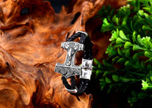 Load image into Gallery viewer, Viking Thor's Hammer Mjolnir Bracelet