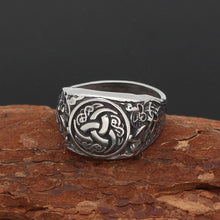Load image into Gallery viewer, Nordic viking stainless steel amulet Scandinavian Ring