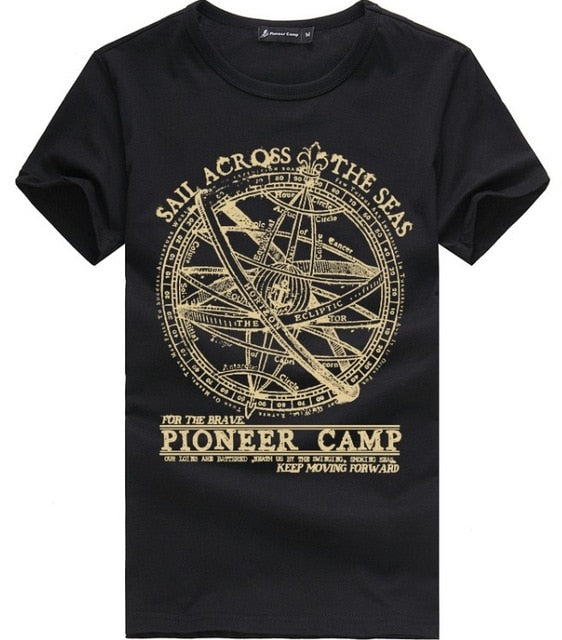 Pioneer Camp 2019 short sleeve t shirt men fashion brand design 100% cotton T-shirt male quality print tshirts o-neck 405038